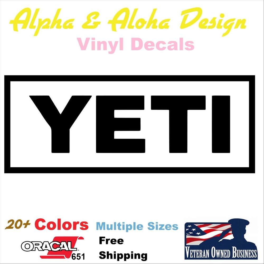 Yeti Vinyl Decal Sticker Window Wall Car Truck