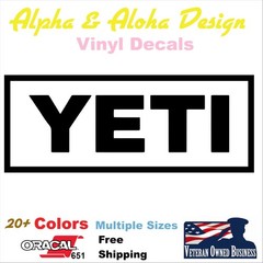 Yeti Vinyl Decal Sticker Window Wall Car Truck
