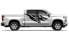 Side door scratches graphics stickers decal compatible with Chevrolet Silverado