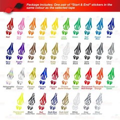 3/8″ 9mm PinStriping Stripe Styling Decal Vinyl Sticker FLUORESCENT RED-ORANGE
