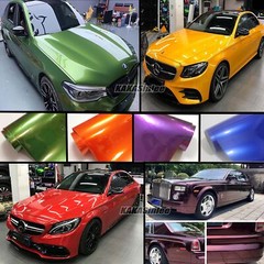 Air Release Whole Car Pearl Gloss Sparkle Metallic Chrome Vinyl Wrap Sticker HD