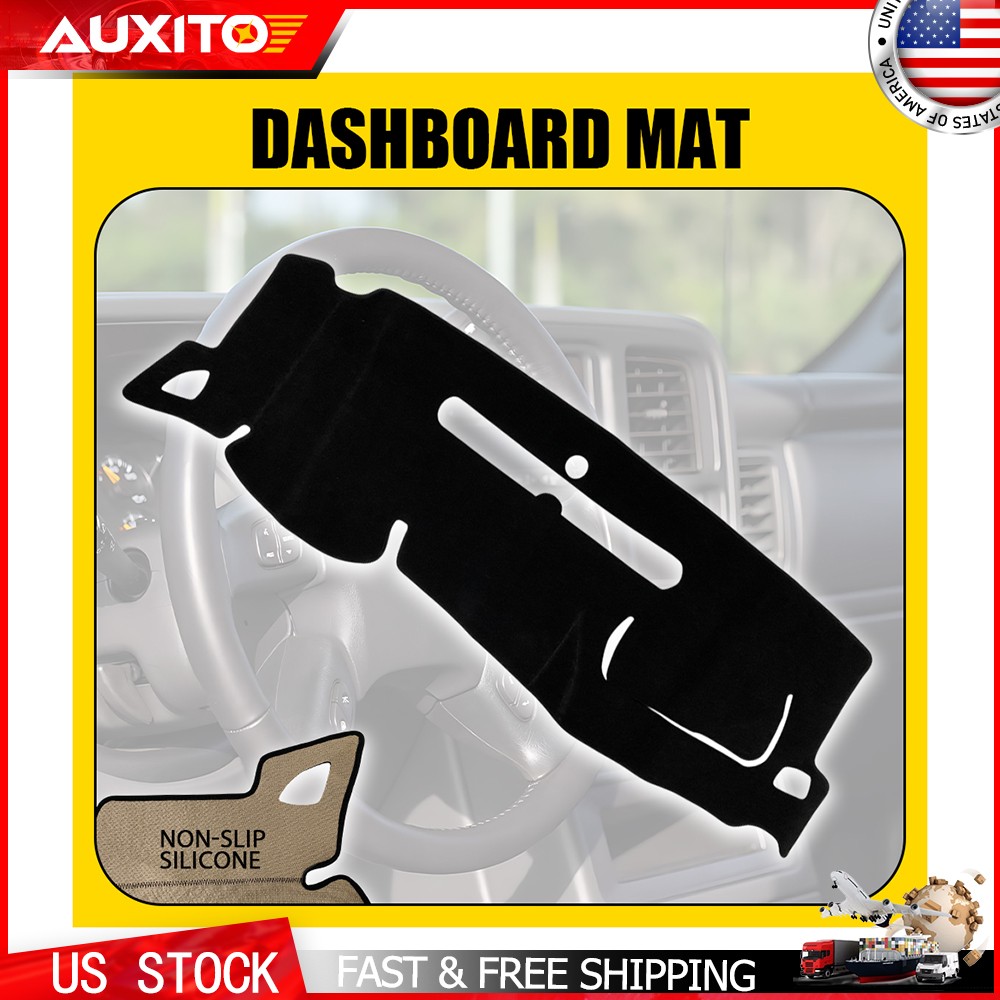 Dashboard Cover Mat Black Gray for GMC Sierra 1500 2500HD 3500HD 2007-2013 Truck