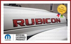 07 – 18 Jeep Wrangler RUBICON Hood Decals Stickers JK mountain red black FJ2M0
