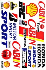 Dirt Bike Motorcycles Supercross Motocross ATV Lot 6 vinyl decals Multicolor