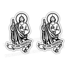 Saint Jude Thaddeus San Judas Tadeo Sticker Decal Graphic 2 Pack Style B