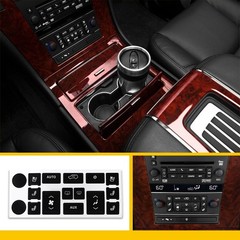 Set Fits Cadillac 2007-2014 Escalade A/C Climate Decal Button Repair Sticker Kit