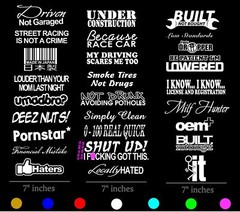 10 Random JDM Racing Drifting Race Drift Drag Funny Car Window Decal Stickers G1