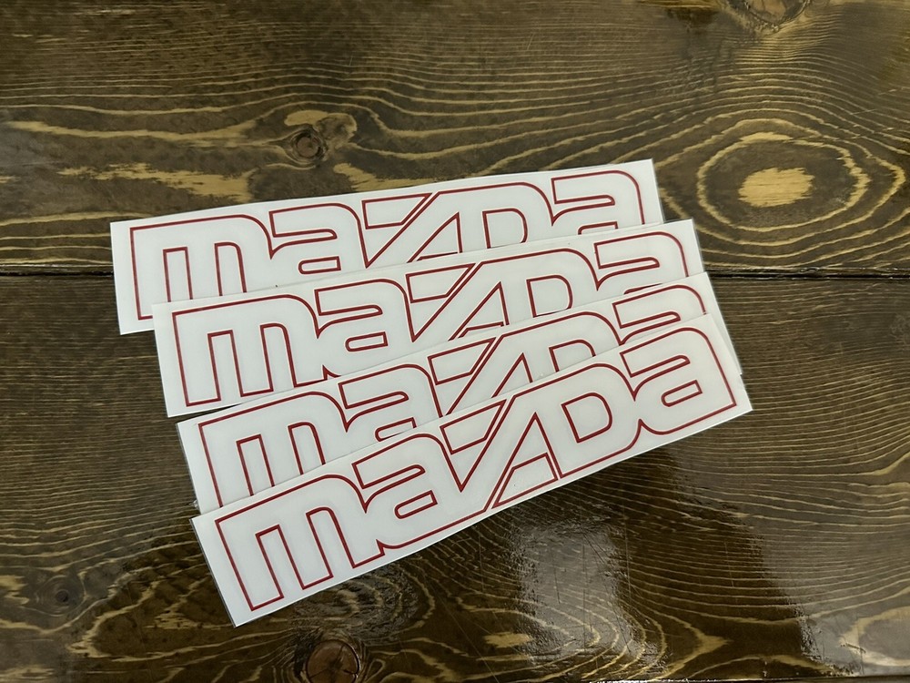 JDM mazda zoom zoom logo sticker vinyl black, red or white decal 7” Color Red