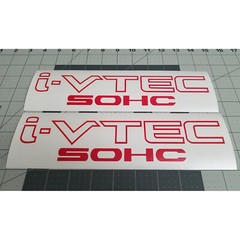 (2x) i-VTEC SOHC ( 10″ x 2.5″) Vinyl Decal Sticker for Honda Accord Civic Si RS