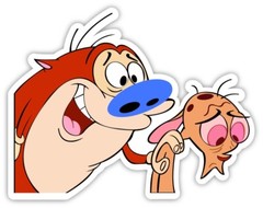 Ren and Stimpy sticker decal 5″ x 4″