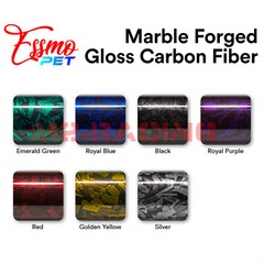ESSMO PET Marble Forged Gloss Carbon Fiber Emerald Green Car Vinyl Wrap Decal