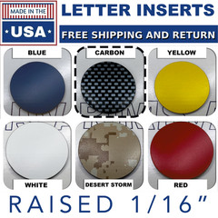 CARBON Letters for H2 Rear Bumper Inserts ABS Plastic
