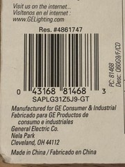 GE – Edison H 60-Watt Frosted Light Bulb – G9 Bi-Pin Base – #81468 – Lot of 2