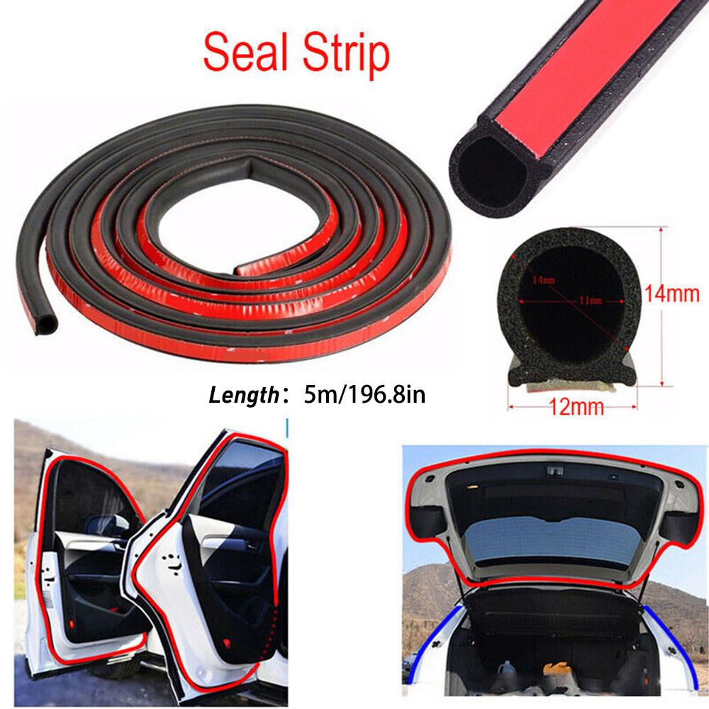 D/U/H/T Shape Seal Rubber Black Hood Door Guard Edge Trim Molding Protector D