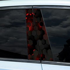 2PCS body sticker HD B column car sticker honeycomb pattern middle column
