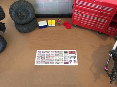 RC 1/10 Scale Warning Decal Stickers Axial Crawler Graphic Garage 1.9 2.2 RC Set