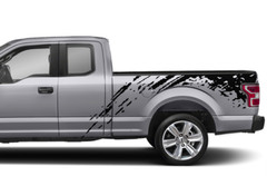 Bed Mud Splash Stripes Decal Sticker for Ford Supercab F150 2018 2019 2020 2021