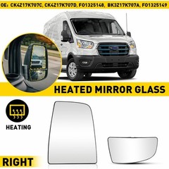 2/4X Mirror Glass Lower Convex Passenger Side for Ford Transit FO1325148 FO13251