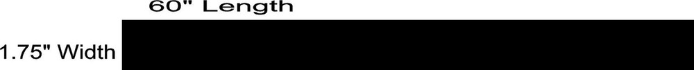 1.75″ x 60″ Solid Racing Stripe Vinyl Decal for Cars, Trucks, Autos, RV’s etc.
