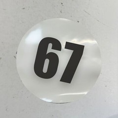 12″ Circular Round Magnetic Race Car Number 67 Magnet x2