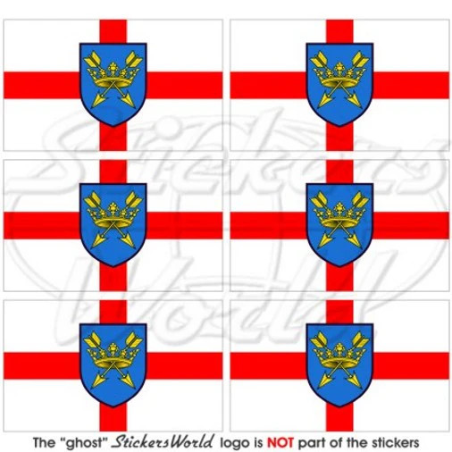 SUFFOLK Flag of Saint Edmund, England 40mm (1.6″) Stickers Decals x6