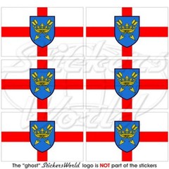 SUFFOLK Flag of Saint Edmund, England 40mm (1.6″) Stickers Decals x6