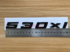 Gloss Black 3D ABS Letters Trunk 530xi Emblem Rear Badge for BMW 2017-2022 530xi