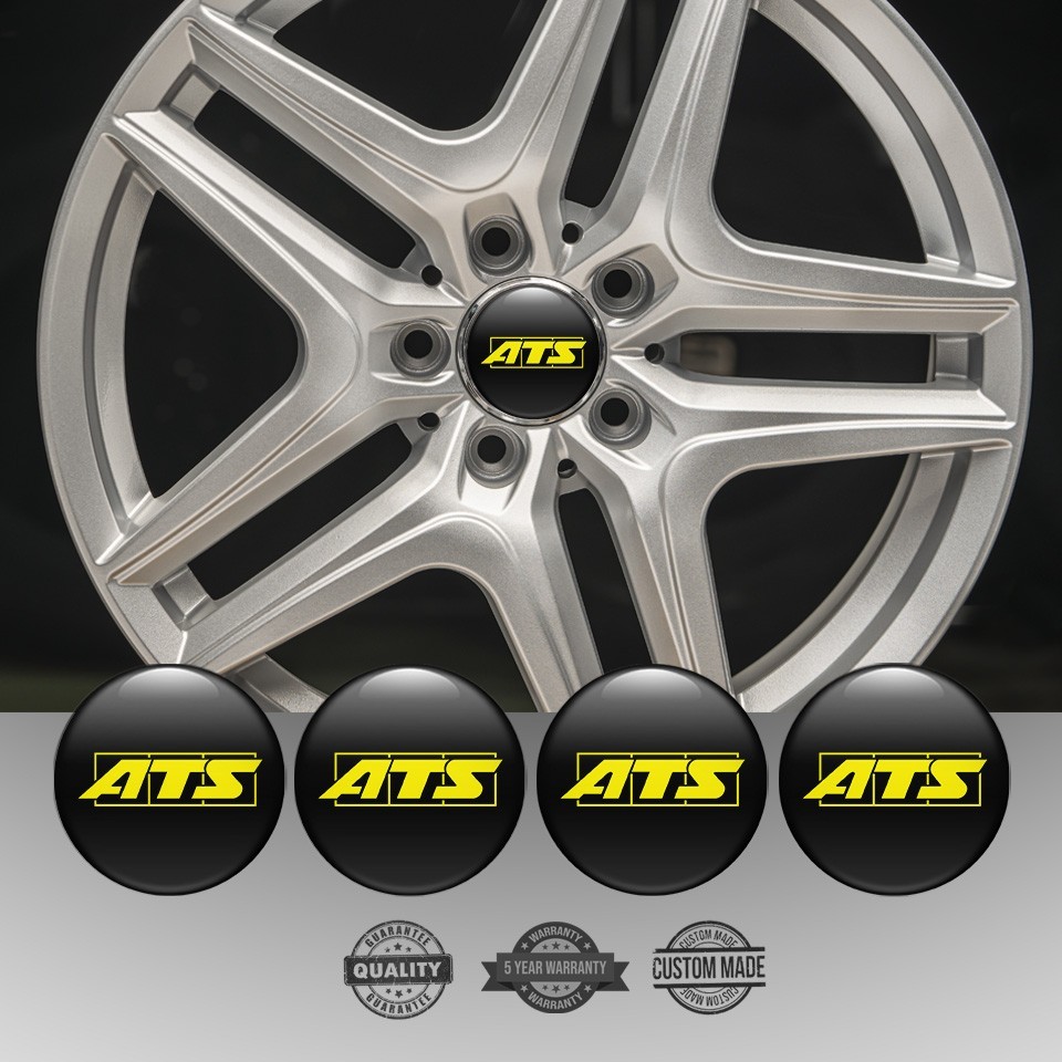 4x Silicone Wheel Center Cap Stickers for ATS Logo Decals / All Size