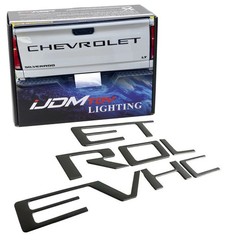 Matte Black Finish 3D Raised Tailgate Letter Pieces For 2019-26 Silverado Trucks