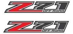 Pair Z71 4X4 Off Road Graphic Die Cut Decal Sticker-SUV Pickup Truck Racing GMC