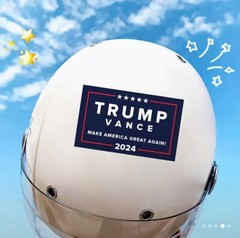 3×5 Inch Rectangle President Donald Trump JDVance Make America 2024 Sticker MAGA