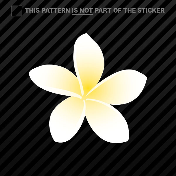 Plumeria Sticker Self Adhesive Vinyl flower flowers