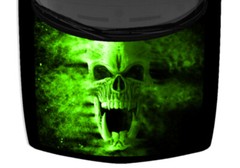 Green Smoke Screaming Skull Teeth Truck Vinyl Decal Car 58×65 Graphic Hood Wrap
