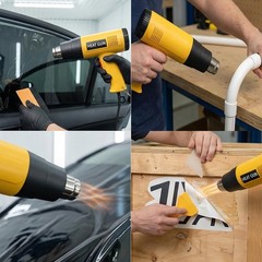 Satin Metallic Vinyl Wrap Tool Kit: Heat Gun, Squeegee & More for Window Tinting