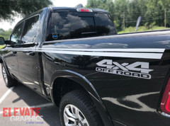 2019-2024 For Dodge Ram 1500 Decals Side Flashbang Stripe Vinyl Graphics Sticker