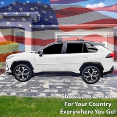 For Toyota Rav4 2019-2025 Rear Side Window American Flag Decal Left & Right Side