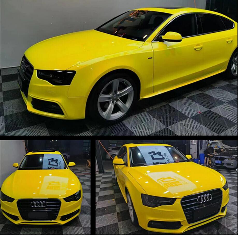 65FT x 5FT Premium Ultra Gloss Glossy Vinyl Car Wrap Sticker Decal Corn Yellow