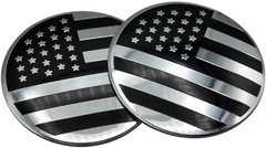 2x American Flag Sticker Decal Fender Emblem Aluminum Dome Shape Car Truck 2.20″