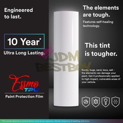 ESSMO PPF TPU Clear Gloss Paint Protection Tint Film Headlight Fog Tail Wrap DIY