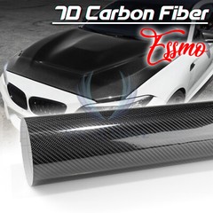7D Carbon Fiber Low Tack High Gloss Car Vinyl Vehicle Wrap Sticker Decal Sheet