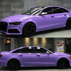 5FT x 50FT PET Crystal Lavender Purple Car Vinyl Wrap Air Release US Stock