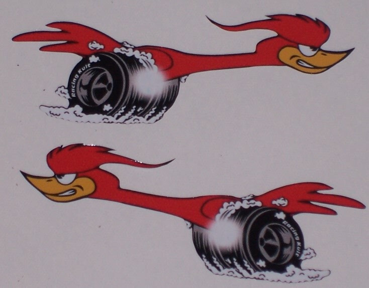 RED Burnout Birds Decal / Sticker Great FIT Street Rod Rat Rod Charger Challeger
