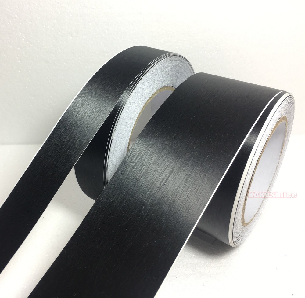 Black Car House Wall Metal PVC Brushed ALUMINUM Vinyl Wrap Sticker Tape Strips