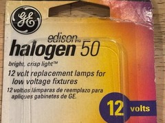 GE 97670 Halogen Replacement Bulb Low Voltage – 50 Watt – 12 Volts GY6.35 Bi-Pin