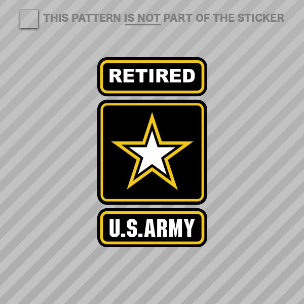 Retired Army Sticker Self Adhesive Vinyl Ranger