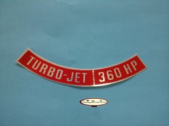 CHEVROLET CHEVY CORVETTE TURBO JET AIR CLEANER DECAL BIG BLOCK