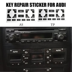 For Audi A4 A6 B6 B7 A2 A3 Black Concert Radio Stereo Button Repair Decal Kit