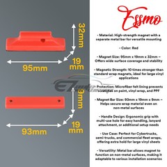 Magnet Bar Holder Hands Gripper Rubber Car Vinyl Wrap Window Tint Tool Kit Free