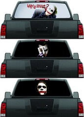 JOKER BATMAN DARKNIGHT PERFORATED STICKER PICK-UP TRUCK BACK WINDOW DECAL VINYL