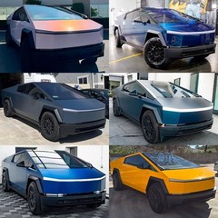 Tesla Cybertruck Full Body PPF PreCut Kit Color Changing Film Wrap Emerald Green